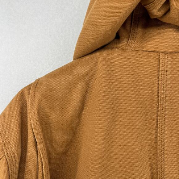 CARHARTT Jacket Mens L Washed Duck Bartlett Sherpa Lined Utility Cotton Brown - Picture 7 of 16